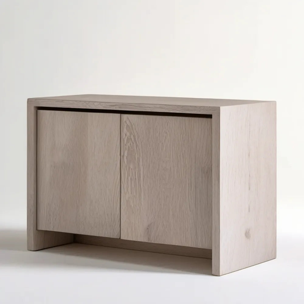 Dwudrzwiowy kredens w kolorze jasnego dębu 120 x 45 x 80 cm