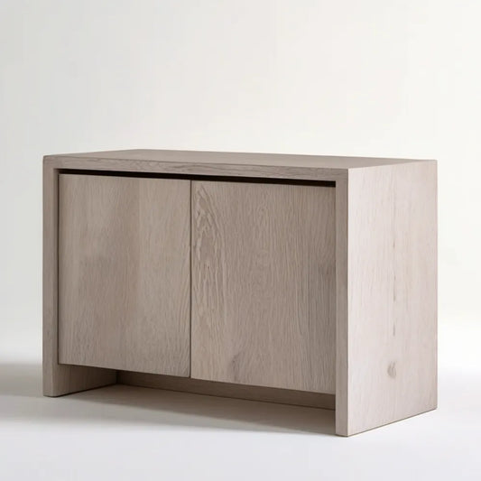 Dwudrzwiowy kredens w kolorze jasnego dębu 120 x 45 x 80 cm